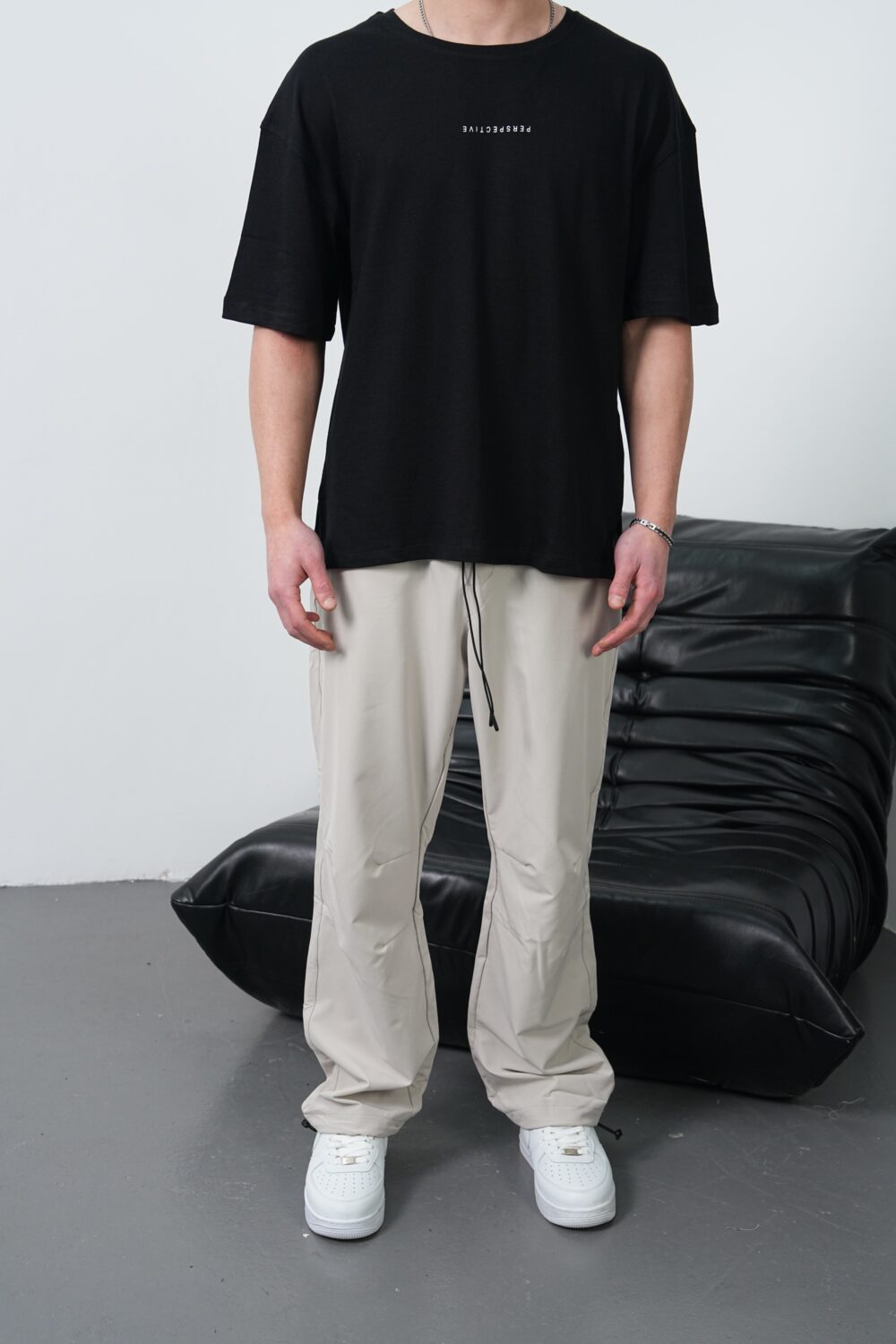 Perspective Black Oversize t-shirt